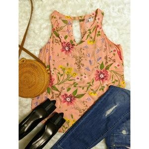 Old Navy | Pink with Flowers Top